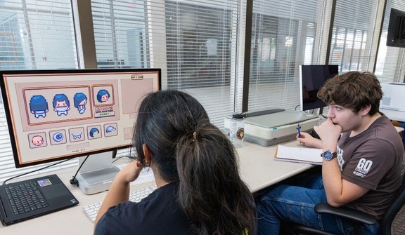 CSIF students working on their project