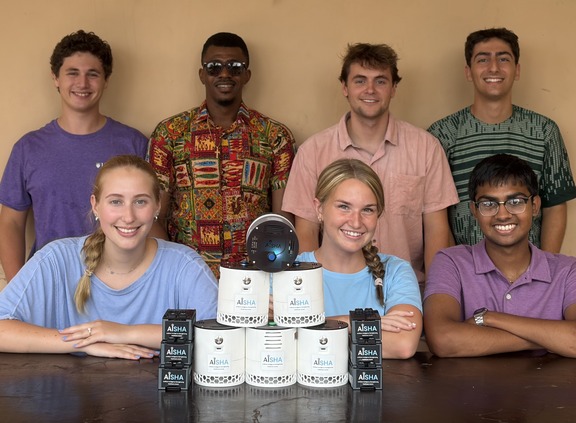 GSIF team posing with AISHA devices